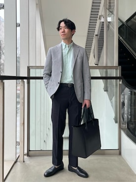 「UNITED ARROWS（ユナイテッドアローズ）のアイテム（ベルト）」を使った、HAYATO SUGAWARAAさん（メンズ・174cm）の春コーディネート