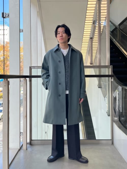 セール】ウーステッドメルトン バルマカーンコート（ステンカラー