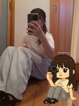 「アイテム（スウェットパンツ）」を使った、maru_gaoooooさん（レディース・150cm）の夏コーディネート