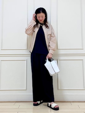「ROPE'（ロペ）のアイテム（アクセサリー）」を使った、YUUMIさん（レディース・157cm）の春コーディネート