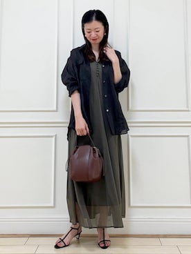 「ROPE'（ロペ）のアイテム（トップス）」を使った、YUUMIさん（レディース・157cm）の夏コーディネート