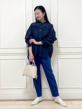 「センタープレス」｜YUUMIさん（レディース・157cm）の春コーディネート