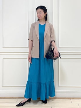 「アイテム（ショルダーバッグ）」を使った、YUUMIさん（レディース・157cm・30代）の夏コーディネート