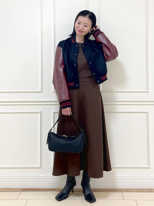 ROPE'（ロペ） スタジャン カシミヤ混フラノショートスタジャン