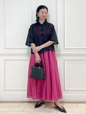 「アイテム（ワンピース）」を使った、YUUMIさん（レディース・157cm・30代）の夏コーディネート