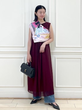 「パンツスタイル」｜「アイテム（財布/小物）」を使った、YUUMIさん（レディース・157cm）の夏コーディネート