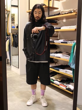 「US.BOARDER（ユーエスボーダー）のアイテム」を使った、細川コウジ-U.Sボーダー　さん（メンズ・170cm）の夏コーディネート