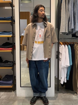 「US.BOARDER（ユーエスボーダー）のアイテム」を使った、細川コウジ-U.Sボーダー　さん（メンズ・170cm）の夏コーディネート