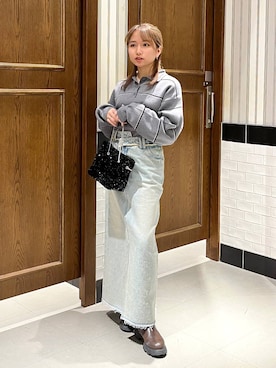 「RAGEBLUE（レイジブルー）のアイテム（ブーツ）」を使った、mirukikukaguさん（レディース・154cm）の冬コーディネート