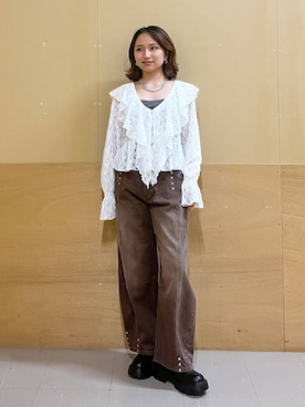 「RAGEBLUE（レイジブルー）のランダムチェーンネックレス（ネックレス、その他）」を使った、mirukikukaguさん（レディース・154cm）の夏コーディネート