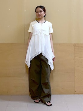 「RAGEBLUE（レイジブルー）のアイテム」を使った、mirukikukaguさん（レディース・154cm）の夏コーディネート