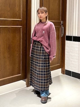 「RAGEBLUE（レイジブルー）のアイテム（ブーツ）」を使った、mirukikukaguさん（レディース・154cm）の冬コーディネート