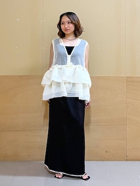 「RAGEBLUE（レイジブルー）のアイテム」を使った、mirukikukaguさん（レディース・154cm）の夏コーディネート
