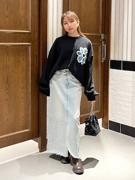 「RAGEBLUE（レイジブルー）のアイテム（ブーツ）」を使った、mirukikukaguさん（レディース・154cm）の冬コーディネート