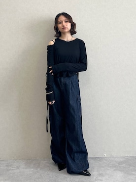 「RAGEBLUE（レイジブルー）のアイテム」を使った、mirukikukaguさん（レディース・154cm）の秋コーディネート