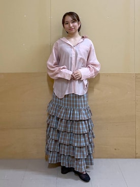 「RAGEBLUE（レイジブルー）のアイテム（トップス）」を使った、mirukikukaguさん（レディース・154cm）の春コーディネート