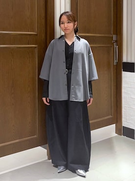 「RAGEBLUE（レイジブルー）のアイテム（スラックス）」を使った、mirukikukaguさん（レディース・154cm）の春コーディネート
