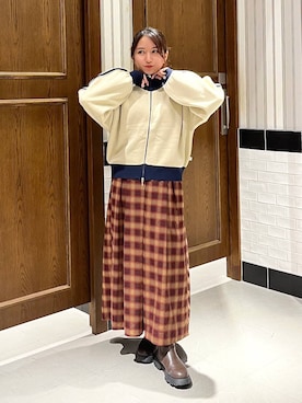 「アイテム（ワンピース/ドレス）」を使った、mirukikukaguさん（レディース・154cm・20代）の秋コーディネート
