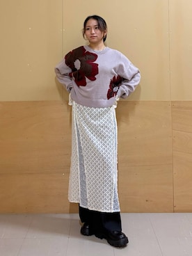 「RAGEBLUE（レイジブルー）のアイテム（スラックス）」を使った、mirukikukaguさん（レディース・154cm）の秋コーディネート