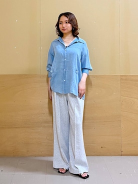 「RAGEBLUE（レイジブルー）のステンレス/2連チェーンネックレス（ネックレス、その他）」を使った、mirukikukaguさん（レディース・154cm）の夏コーディネート