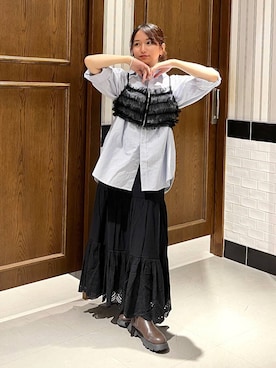 「RAGEBLUE（レイジブルー）のアイテム（キャミソール）」を使った、mirukikukaguさん（レディース・154cm）の秋コーディネート