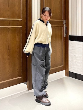 「アイテム（ブーツ）」を使った、mirukikukaguさん（レディース・154cm）の秋コーディネート