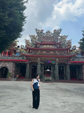 「アイテム（タンクトップ）」を使った、どすえさん（レディース・157cm）の秋コーディネート