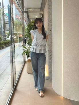 「NATURAL BEAUTY BASIC（ナチュラルビューティーベーシック）のアイテム」を使った、mariさん（レディース・155cm）の夏コーディネート