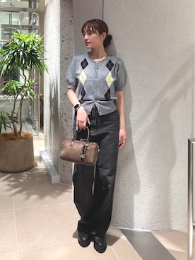 「NATURAL BEAUTY BASIC（ナチュラルビューティーベーシック）のアイテム（ボストンバッグ）」を使った、mariさん（レディース・155cm）の夏コーディネート