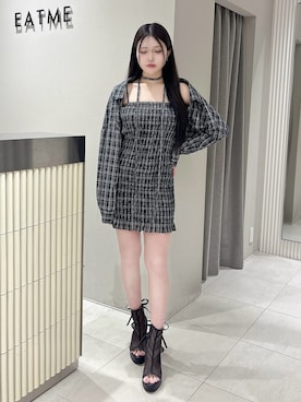 「EATME（イートミー）のアイテム（サンダル）」を使った、寧音さん（レディース・156cm）の秋コーディネート