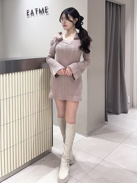 寧音さん（レディース・156cm）の冬コーディネート