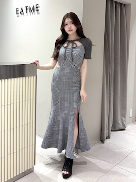 「EATME（イートミー）のアイテム」を使った、寧音さん（レディース・156cm）の春コーディネート