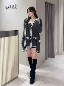 バイカラーアンサンブルニットワンピース｜イートミー（EATME）公式