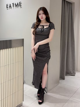 「EATME（イートミー）のアイテム」を使った、寧音さん（レディース・156cm）の春コーディネート