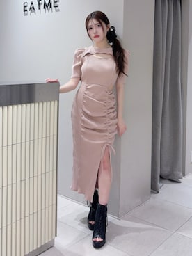 「EATME（イートミー）のアイテム」を使った、寧音さん（レディース・156cm）の春コーディネート