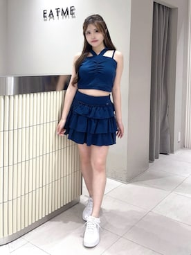 寧音さん（レディース・156cm）の夏コーディネート