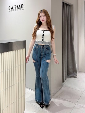 寧音さん(レディース・156cm)の夏コーディネート
