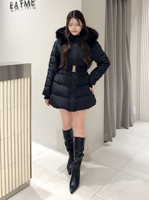 フェイクファーフードレディダウンコート｜イートミー（EATME）公式