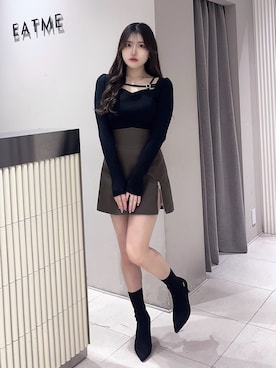 寧音さん（レディース・156cm）の冬コーディネート