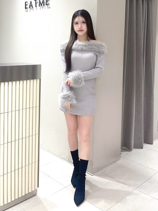 EATME ロゴニットトップス スカート セットアップ EATME（イートミー）の「【EATME×MISA KUROSAKI】FRONTボタン