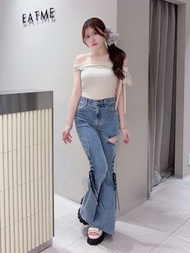 寧音さん（レディース・156cm）の春コーディネート
