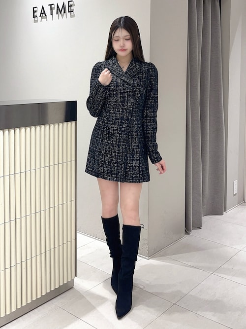 セール】テーラードカラーミニワンピース（ワンピース）｜EATME