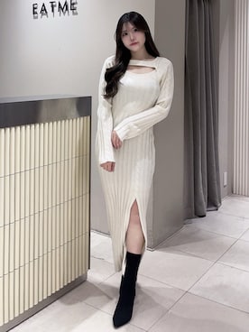 寧音さん（レディース・156cm）の冬コーディネート