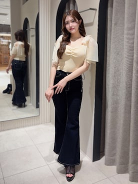 「EATME（イートミー）のアイテム」を使った、寧音さん（レディース・156cm）の春コーディネート