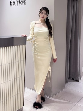 「EATME（イートミー）のアイテム」を使った、寧音さん（レディース・156cm）の春コーディネート