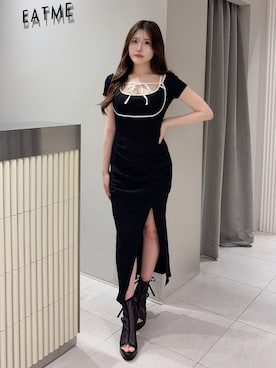 「EATME（イートミー）のアイテム」を使った、寧音さん（レディース・156cm）の春コーディネート