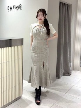 「EATME（イートミー）のアイテム」を使った、寧音さん（レディース・156cm）の春コーディネート