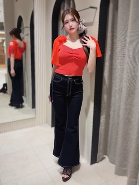 「EATME（イートミー）のアイテム」を使った、寧音さん（レディース・156cm）の春コーディネート