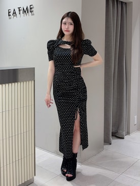 「EATME（イートミー）のアイテム」を使った、寧音さん（レディース・156cm）の春コーディネート