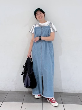 「LAKOLE（ラコレ）のアイテム（キャップ）」を使った、jump18さん（レディース・150cm）の春コーディネート